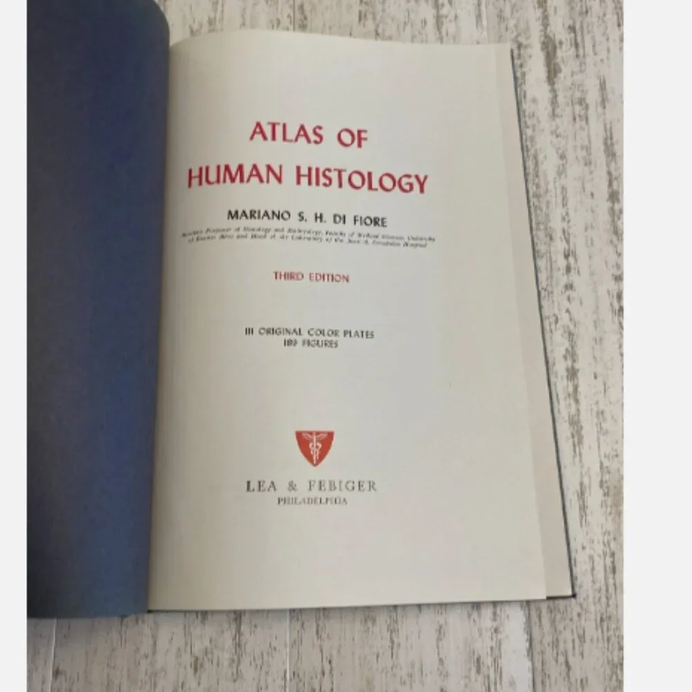Vintage Atlas of Human Histology Textbook 1973 3rd Ed Mariano Di Fiore Hardcover